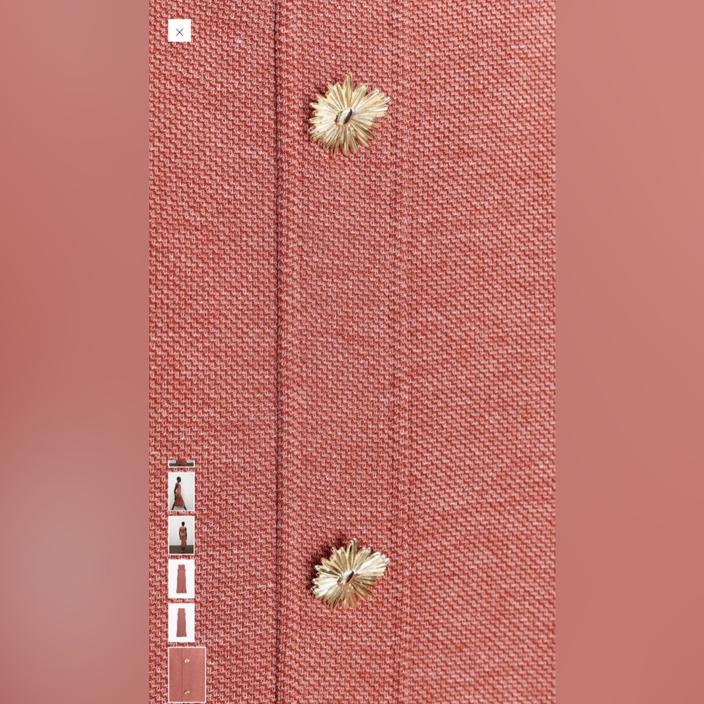 BUTTONED PIQUÉ DRESS - Picture 3 of 12